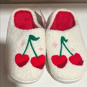 Ashland Cozy Red and White Slippers